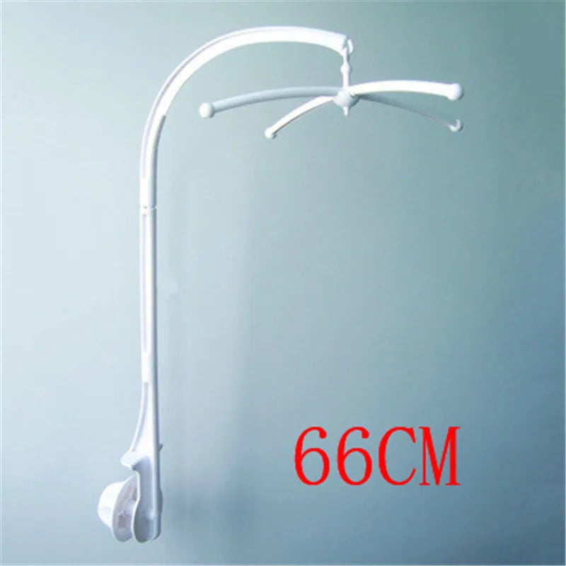 White Baby Crib Mobile Bed Bell Toy Holder Arm Bracket + Wind-up Music Box Baby toys Carousel Rattles Bracket Sold Separately