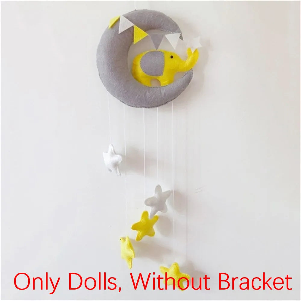 White Baby Crib Mobile Bed Bell Toy Holder Arm Bracket + Wind-up Music Box Baby toys Carousel Rattles Bracket Sold Separately