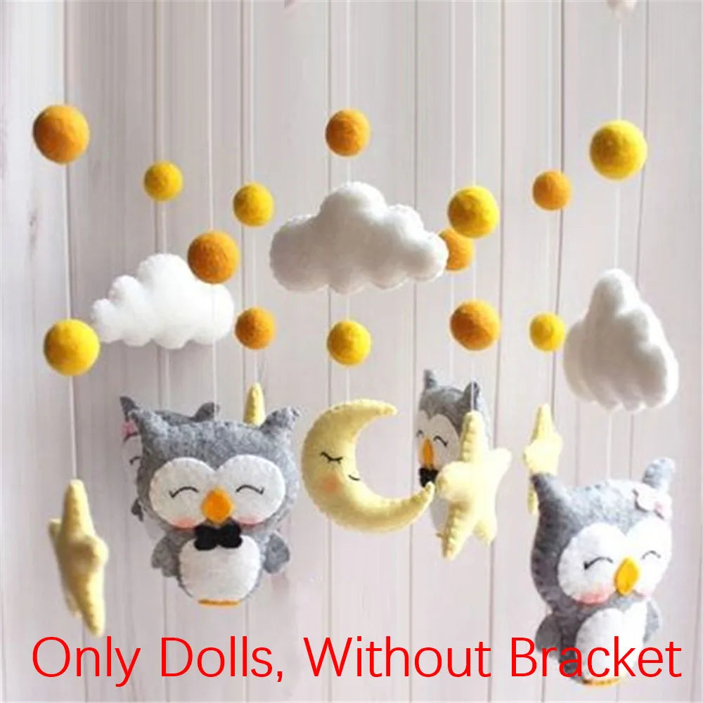 White Baby Crib Mobile Bed Bell Toy Holder Arm Bracket + Wind-up Music Box Baby toys Carousel Rattles Bracket Sold Separately