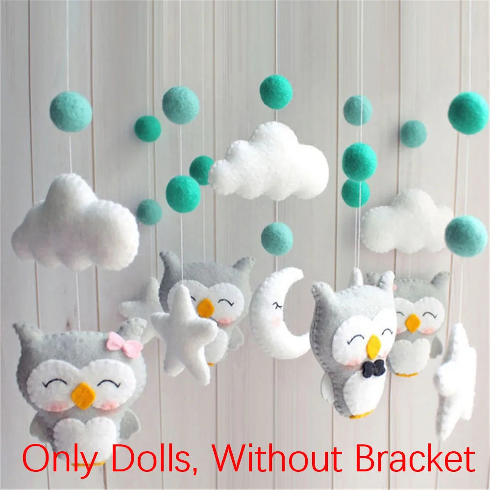 White Baby Crib Mobile Bed Bell Toy Holder Arm Bracket + Wind-up Music Box Baby toys Carousel Rattles Bracket Sold Separately