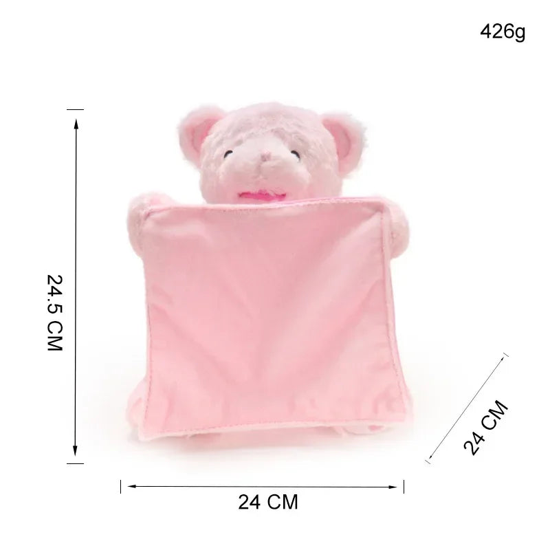 Baby toy hide and seek, teddy bear can speak and play hide and seek, electric plush toy with four colors