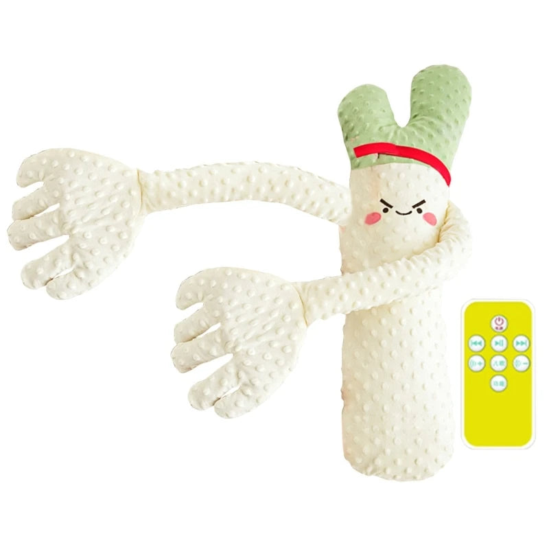 Cartoon Baby Sleep Aid Soothing Hand Pillow Pacify Doll Hand with Remote with/no Music for Newborns Sleeping Comfort