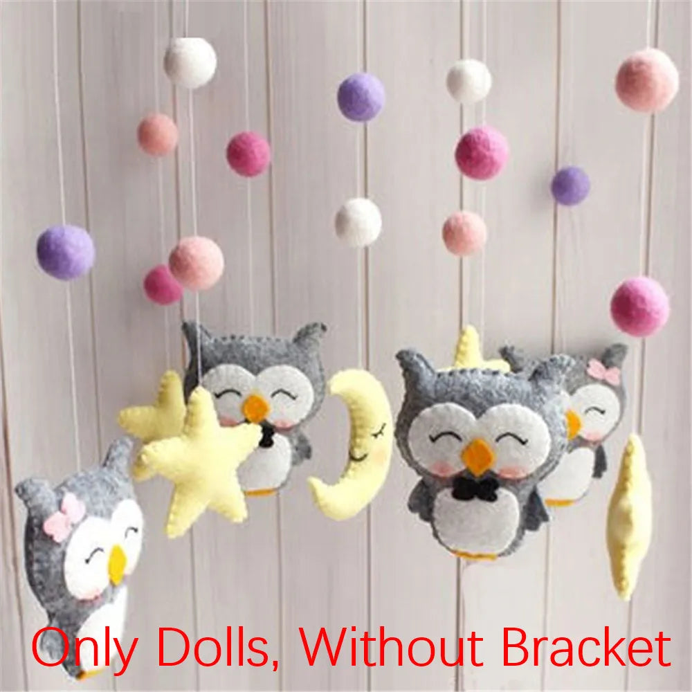 White Baby Crib Mobile Bed Bell Toy Holder Arm Bracket + Wind-up Music Box Baby toys Carousel Rattles Bracket Sold Separately