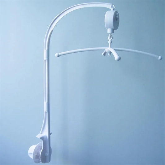 White Baby Crib Mobile Bed Bell Toy Holder Arm Bracket + Wind-up Music Box Baby toys Carousel Rattles Bracket Sold Separately