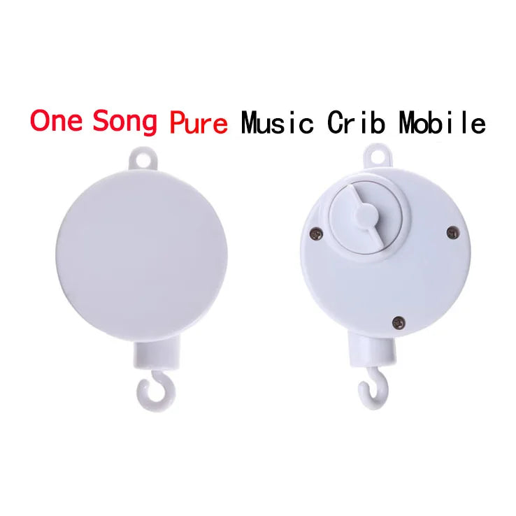 White Baby Crib Mobile Bed Bell Toy Holder Arm Bracket + Wind-up Music Box Baby toys Carousel Rattles Bracket Sold Separately