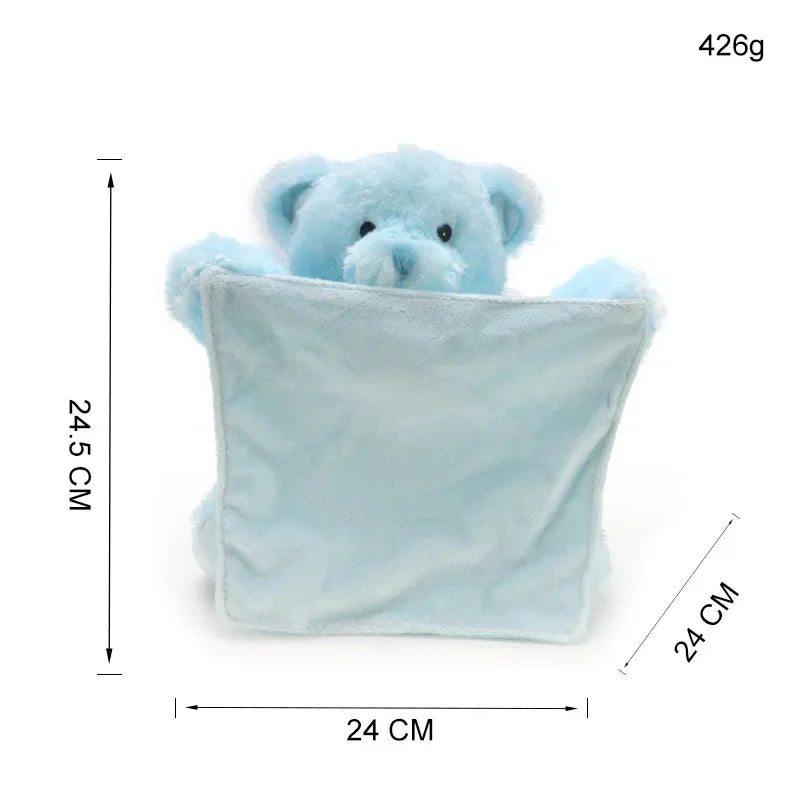 Baby toy hide and seek, teddy bear can speak and play hide and seek, electric plush toy with four colors
