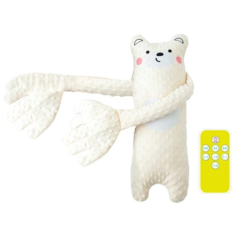 Cartoon Baby Sleep Aid Soothing Hand Pillow Pacify Doll Hand with Remote with/no Music for Newborns Sleeping Comfort