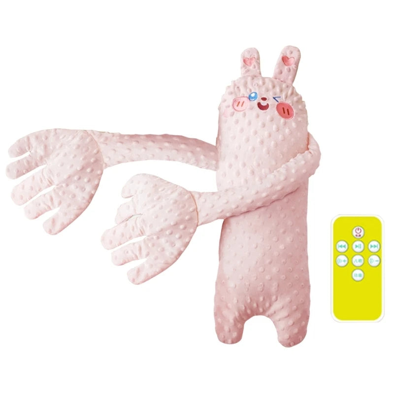 Cartoon Baby Sleep Aid Soothing Hand Pillow Pacify Doll Hand with Remote with/no Music for Newborns Sleeping Comfort