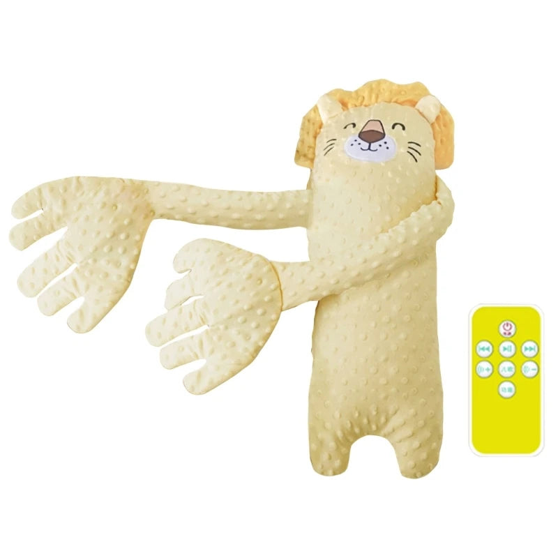 Cartoon Baby Sleep Aid Soothing Hand Pillow Pacify Doll Hand with Remote with/no Music for Newborns Sleeping Comfort